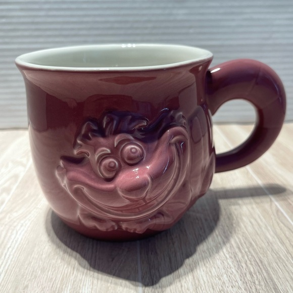 Disney Other - Disney Store Cheshire Cat Figural Coffee Mug Cup Mauve
